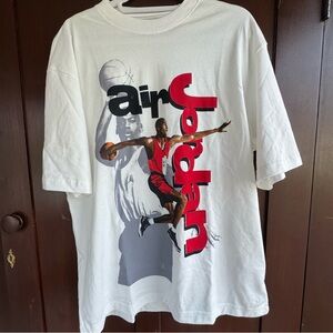 NWT Nike Jordan Statement 1985 Summit White Graphic Tee Shirt - Red & Black